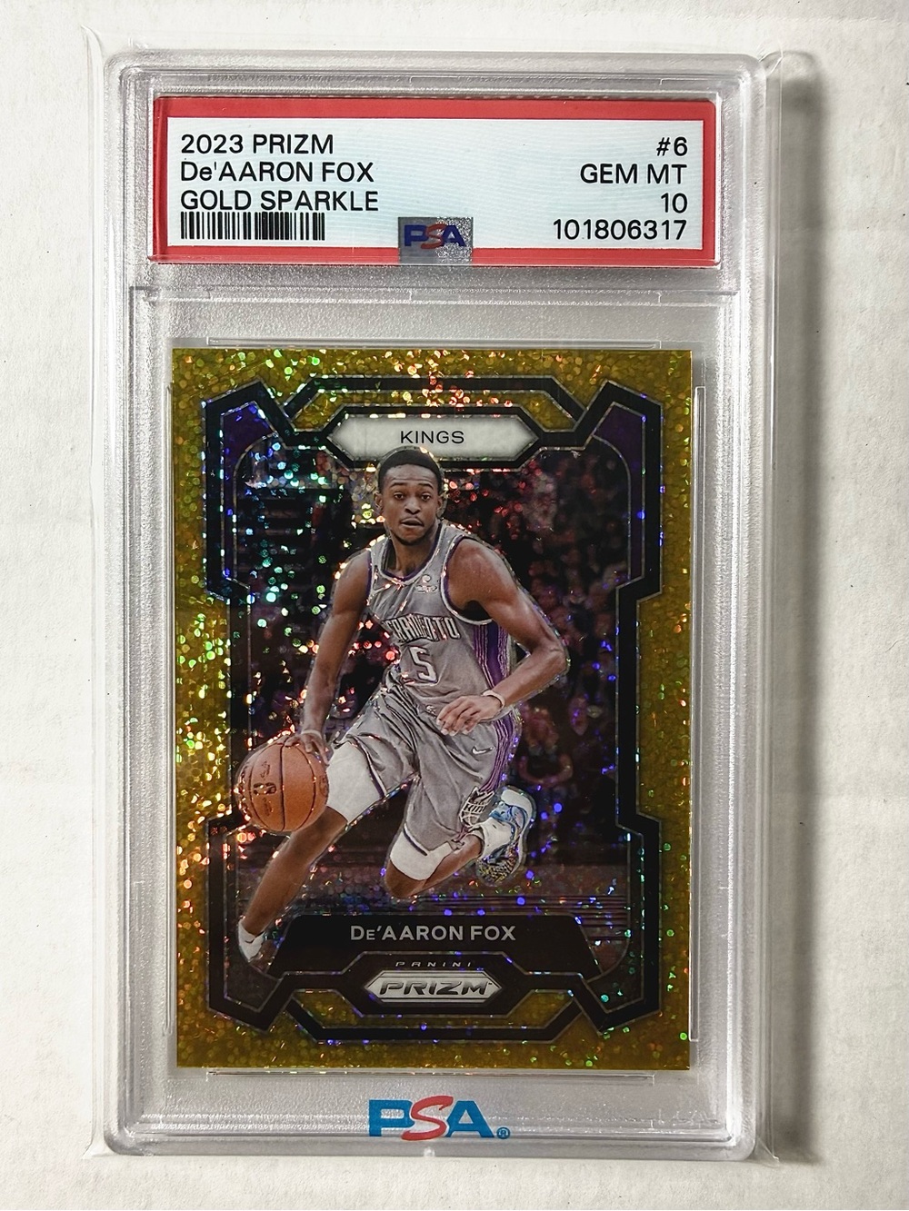 De'Aaron Fox Gold Sparkle 12/24 💎 PSA 10